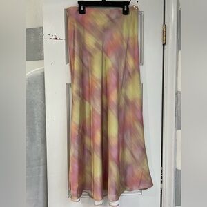 ZARA SATIN COLORFUL SKIRT